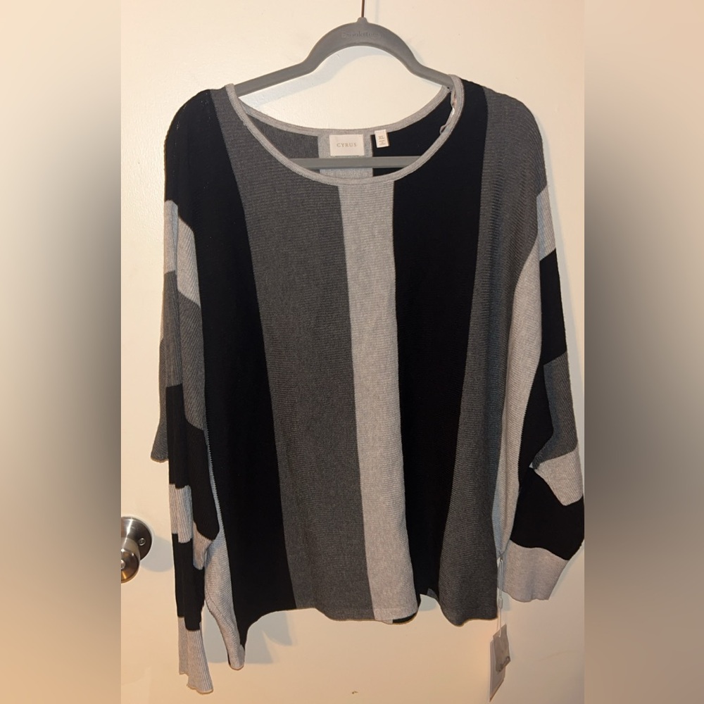 Cyrus Monochrome Striped Knit Top